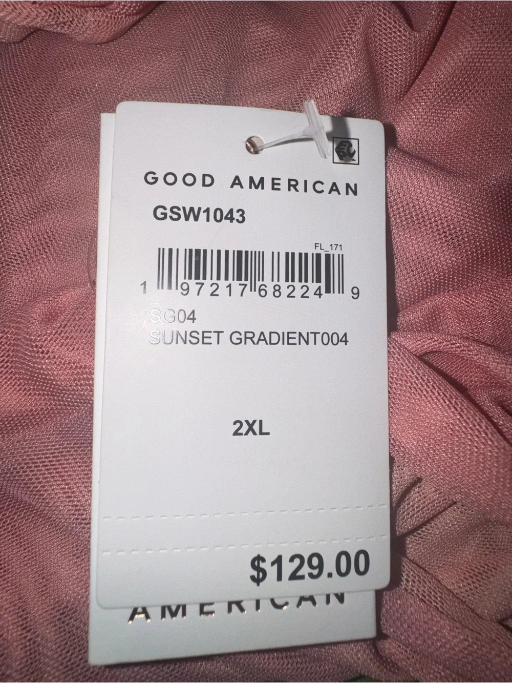 Good American Pink Ombre One-Shoulder Maxi Dress - Picture 4 of 5
